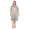 Chemise de nuit à col rond tombant sous la taille taille plus Carisma pour femmes