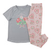 Pyjama de fantaisie à manches courtes Carisma pour femmes, 2 pièces