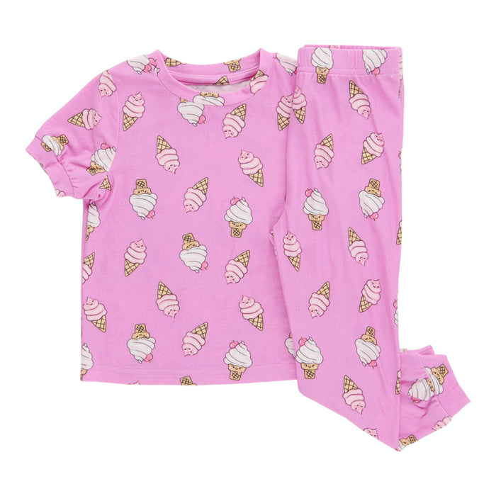 Pyjama imprimé à manches courtes Fête à la piscine MONKEY BARS pour bébés filles - 2 pièces, 12 à 24 mois