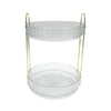 Rangement pivotant à 2 niveaux pour produits de beauté, 9 po x 9 po x 12 po