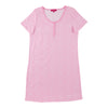 Carisma Women's Cotton Short Sleeve Henley Sleepshirt