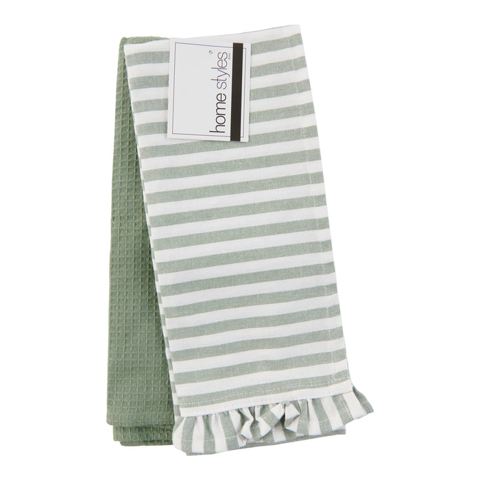Serviettes de cuisine à volants HomeStyles, 16 po x 25 po, emb. de 2