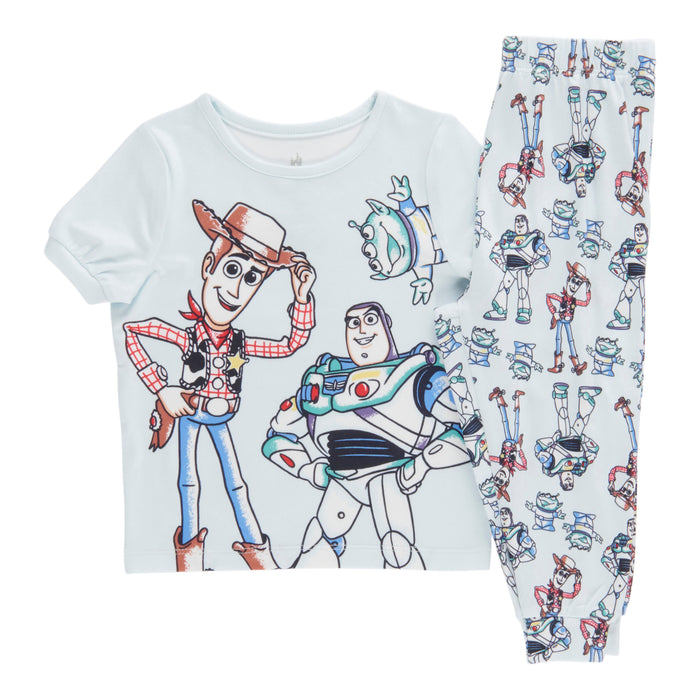 Infant Unisex Licensed Toy Story Printed Short Sleeve PJ Set, 12-24 Month