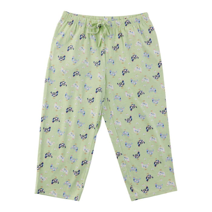 Capri de pyjama imprimé en coton Carisma pour femmes