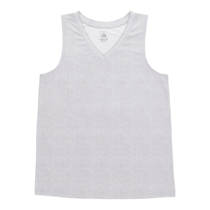 Carisma Women's Sleeveless Ribbed PJ Tank Top
