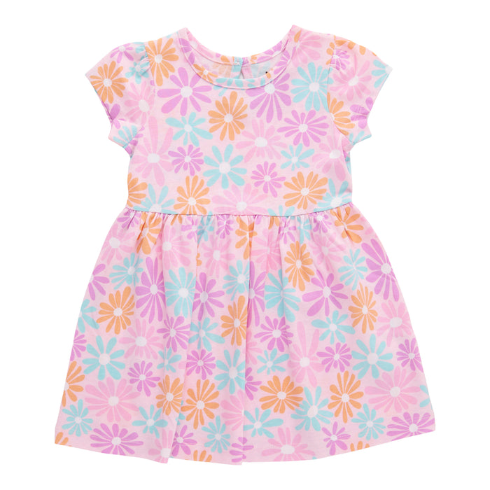 MONKEY BARS Infant Girls' Pool Party Short Sleeve Printed Dress, 12-24 Month