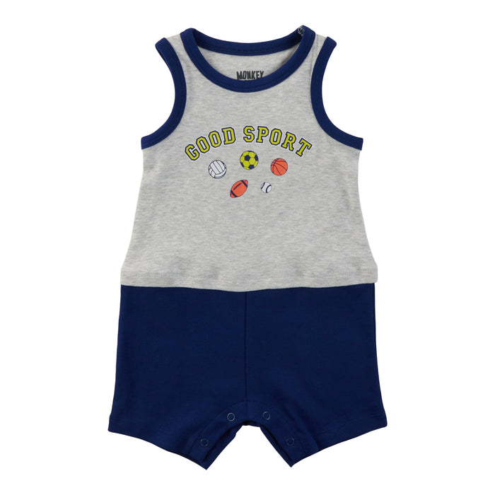 MONKEY BARS Infant Boys' Beach Party Printed Romper, 0-24 Month
