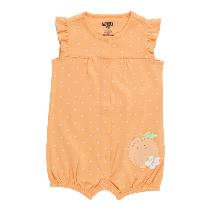 Combi-short imprimée sans manches Fête à la piscine MONKEY BARS pour bébés filles, 0 à 24 mois