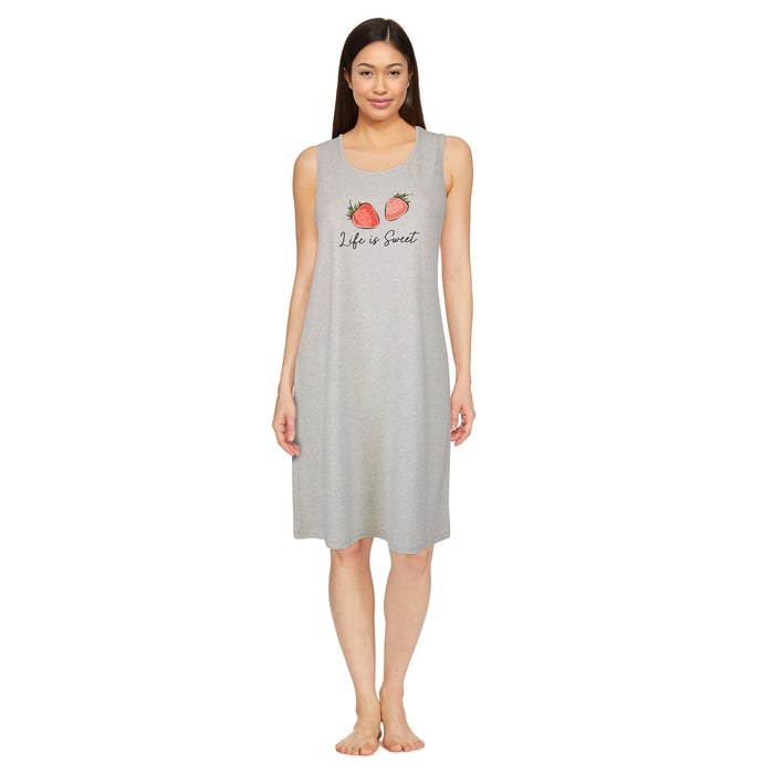 Chemise de nuit sans manches tombant sous la taille Carisma pour femmes