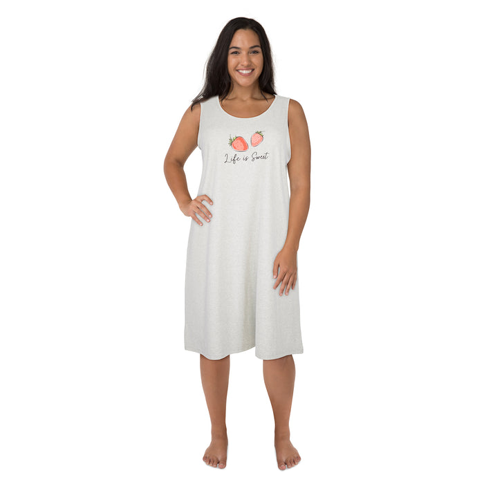 Chemise de nuit sans manches tombant sous la taille taille plus Carisma pour femmes