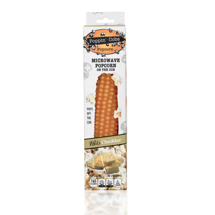 Poppin Cobs Microwave Popcorn White Cheddar, 1-Pack