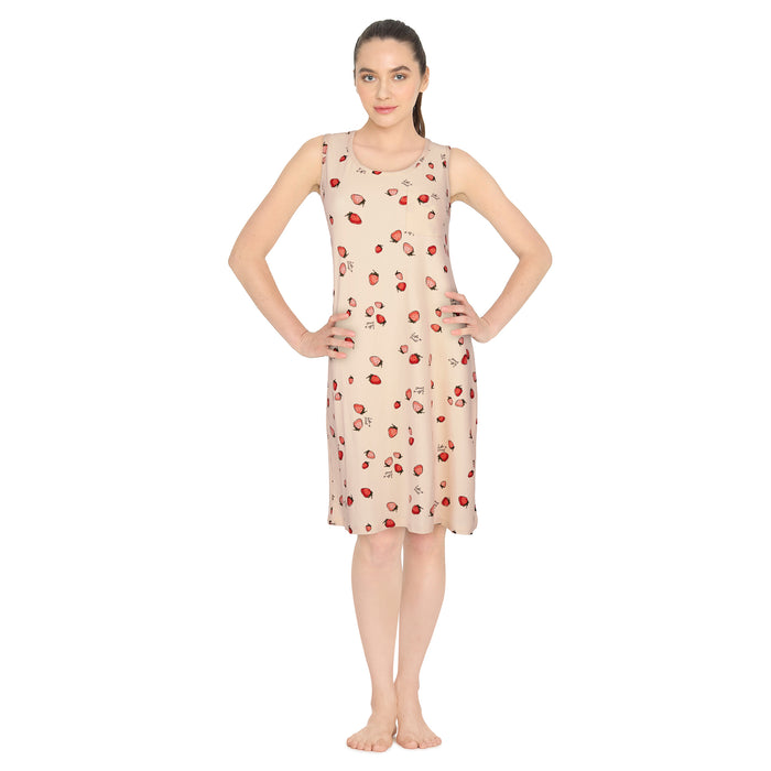 Carisma Women's Sleeveless Below Waist Sleepshirt