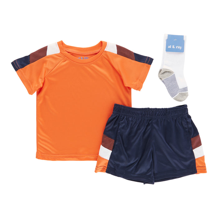Infant Boys' T-Shirt and Shorts Set, 3-Piece, 12-24 Month
