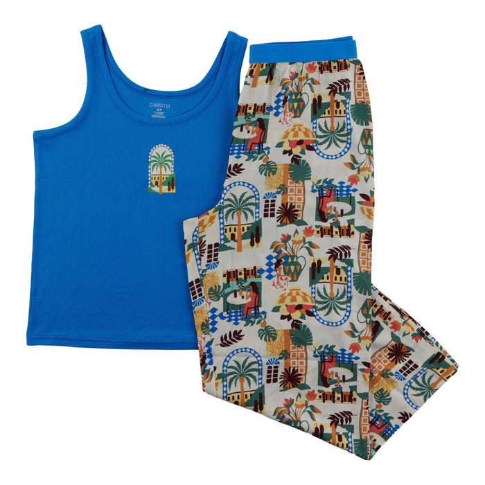 Carisma Women's Cool Bliss Capri PJ Set, 2-Piece