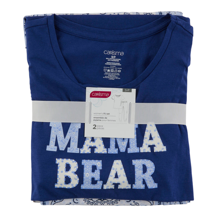 Carisma Women's Novelty Short Sleeve PJ Set, 2-Piece