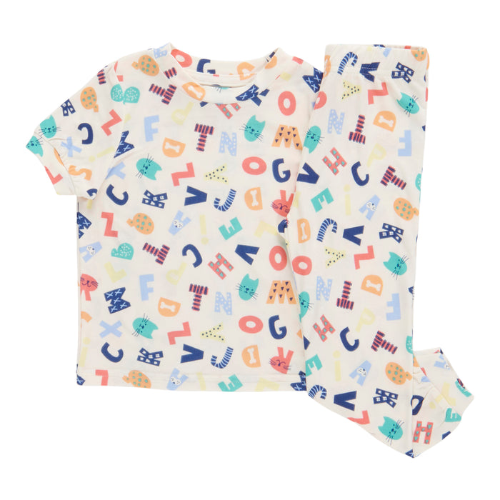 MONKEY BARS Infant Unisex Short Sleeve Pajama Set, 2-Piece, 12-24 Month