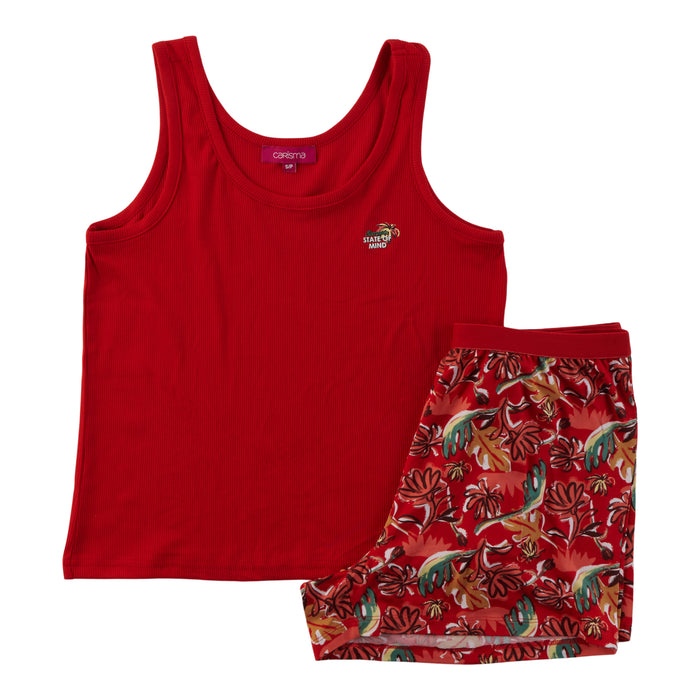 Pyjama cavec débardeur et boxeur Carisma pour femmes, 2 pièces