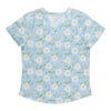 Options Women's Printed V-Neck Scrub Top