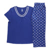 Pyjama avec capri et haut à col en V Carisma pour femmes, 2 pièces
