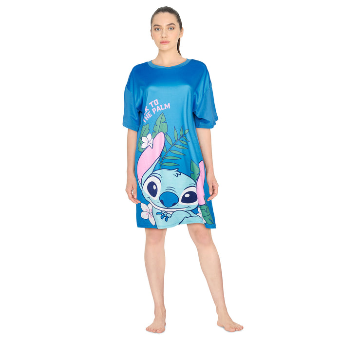 Chemise de nuit à col rond sous licence pour femmes
