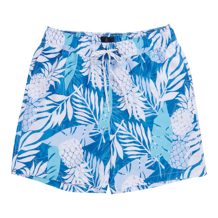 Short de bain texturé taille haute pour hommes