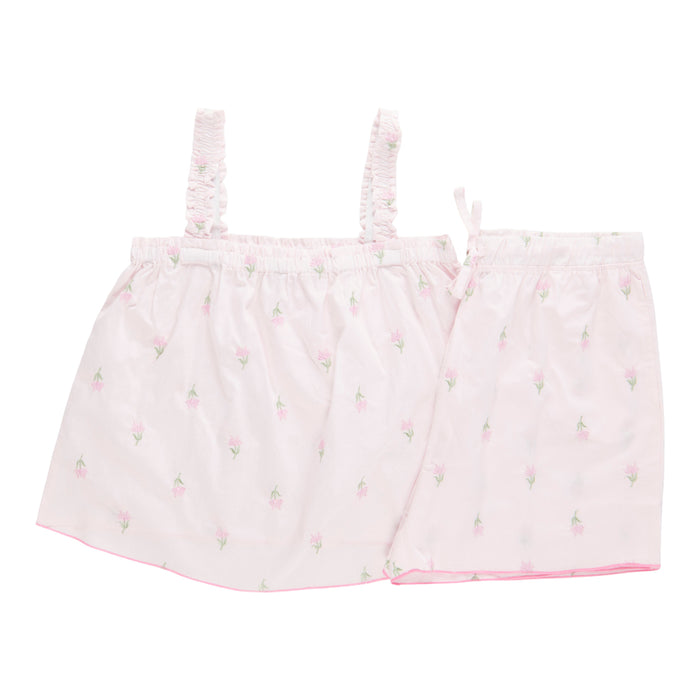 Pyjama de fantaisie avec camisole et boxeur en popeline Carisma pour femmes, 2 pièces