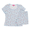 Pyjama de fantaisie avec boxeur et haut à col dégagé Carisma pour femmes, 2 pièces