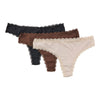 Women's Brushed Micro Thongs, 3-Pack
