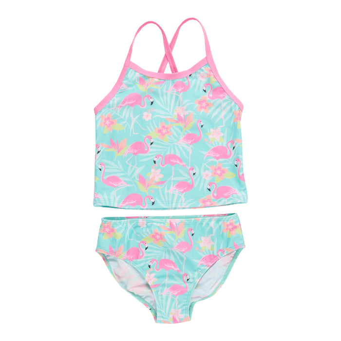 Girls' Printed Tankini Swimsuit, 2-Piece