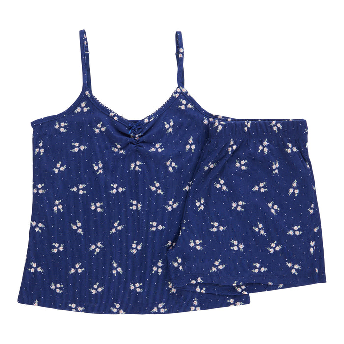 Carisma Women's Ribbed Cami and Boxer PJ Set, 2-Piece