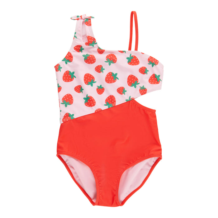 Maillot de bain une pièce Fête à la piscine — Fraise pour filles BELLA & BIRDIE