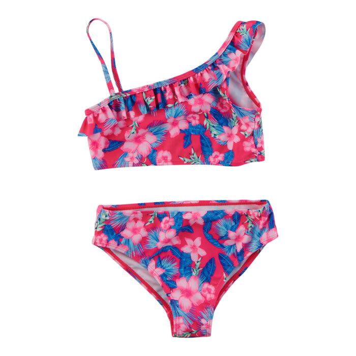 BELLA & BIRDIE Girls' Pool Party Printed Swim Suit, 2-Piece