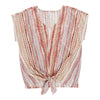 Women's V-Neck Tie Front Top