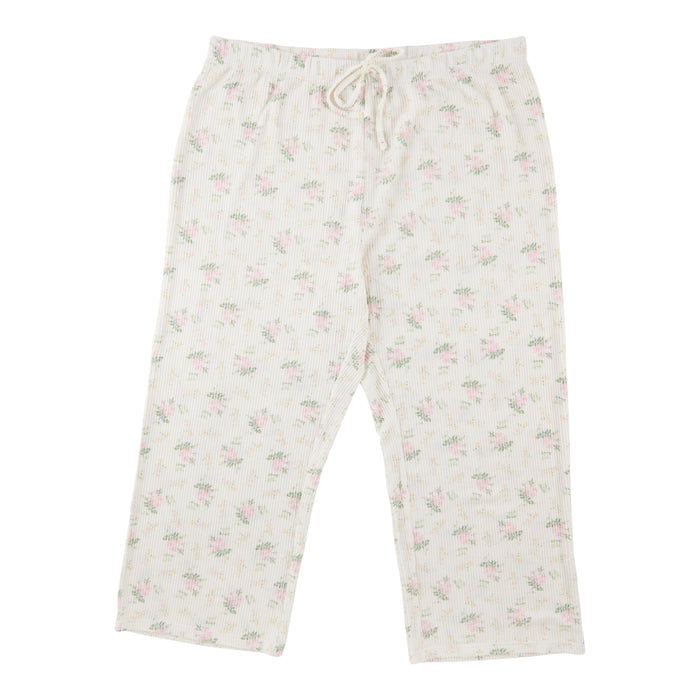 Carisma Women's Plus Novelty Ribbed Capri PJ Pants