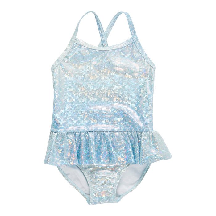 MONKEY BARS Toddler Girls' Pool Party One Piece Shiny Swim Suit