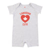 Canada EH! Infant Unisex Short Sleeve Printed Romper, 0-24 Month