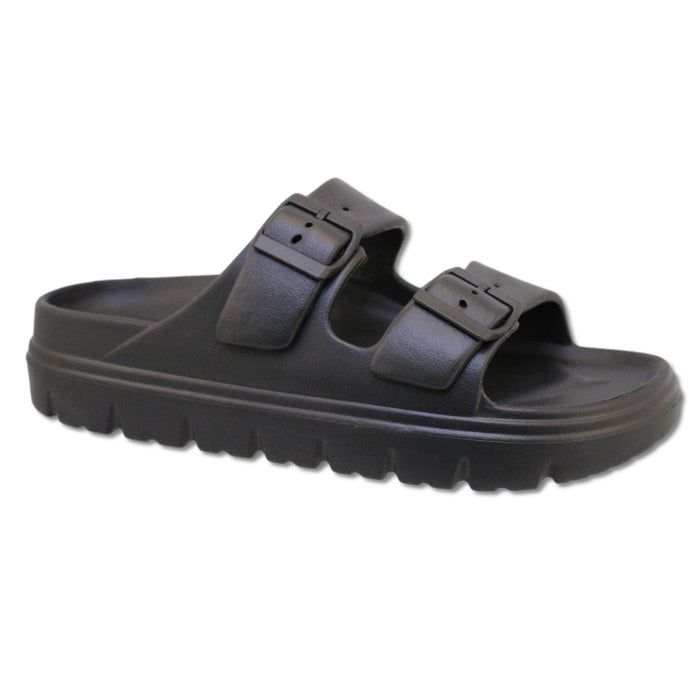 mySTYLE Women's EVA Double Buckle Slides