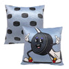 Coussin à thématique de sport de fantaisie, 18 po x 18 po