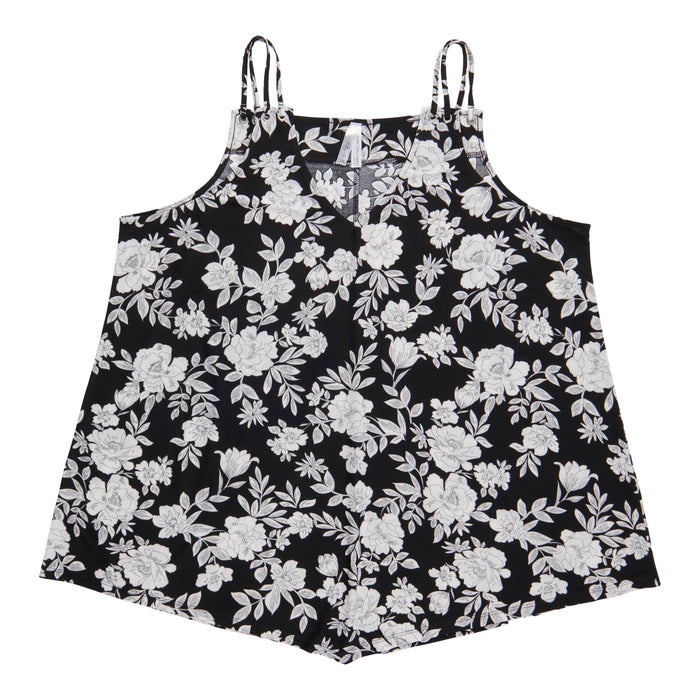 Women's Plus Printed Camisole with Hanky Hemline