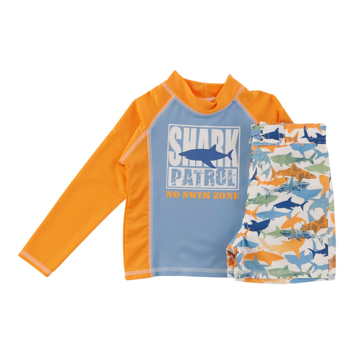 Ensemble de maillot de bain dermoprotecteur à manches longues pour tout-petits, 2 pièces