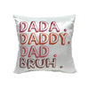 Coussin « Dad » de fantaisie, anglais, 18 po x 18 po
