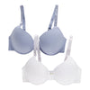Carisma Women's Plus Pointelle Bras, 2-Pack
