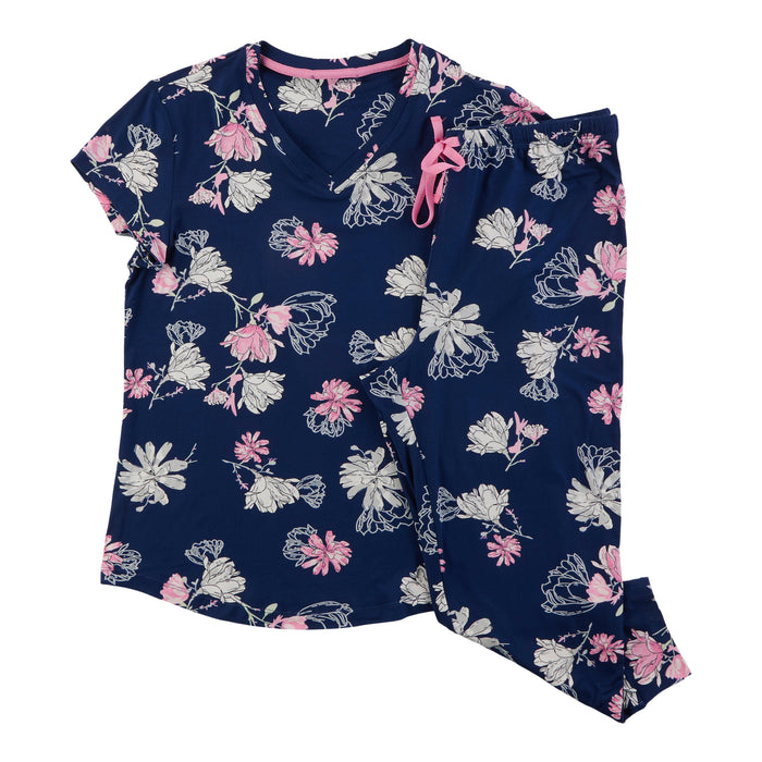Carisma Women's Novelty Short Sleeve Capri PJ Set, 2-Piece