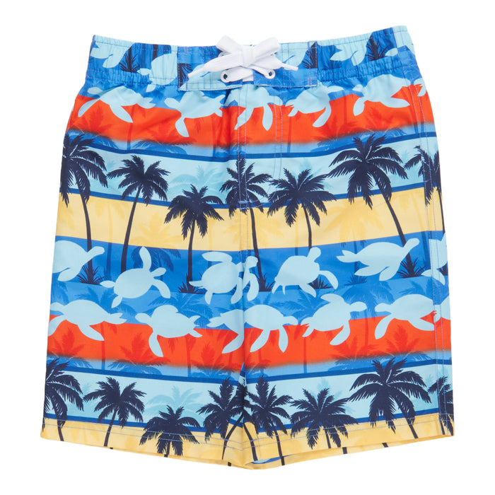 MONKEY BARS Toddler Boys' Cool Waves Printed Swim Trunks