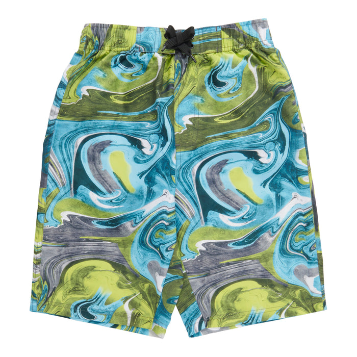 SURVIVAL GEAR Boys' Beach Party 4-Way Printed Swim Trunks
