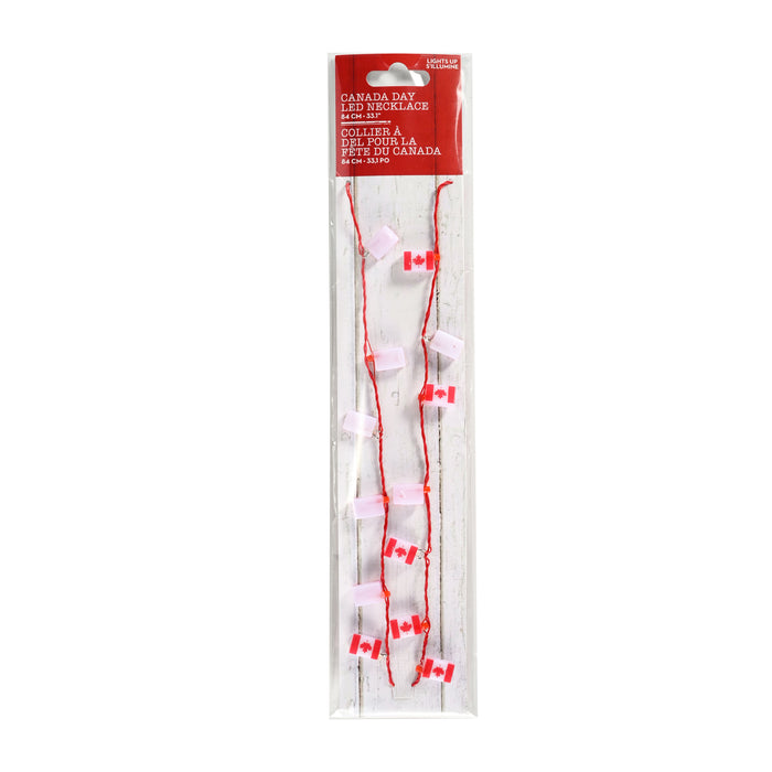 Light-Up Canada Flag Necklace