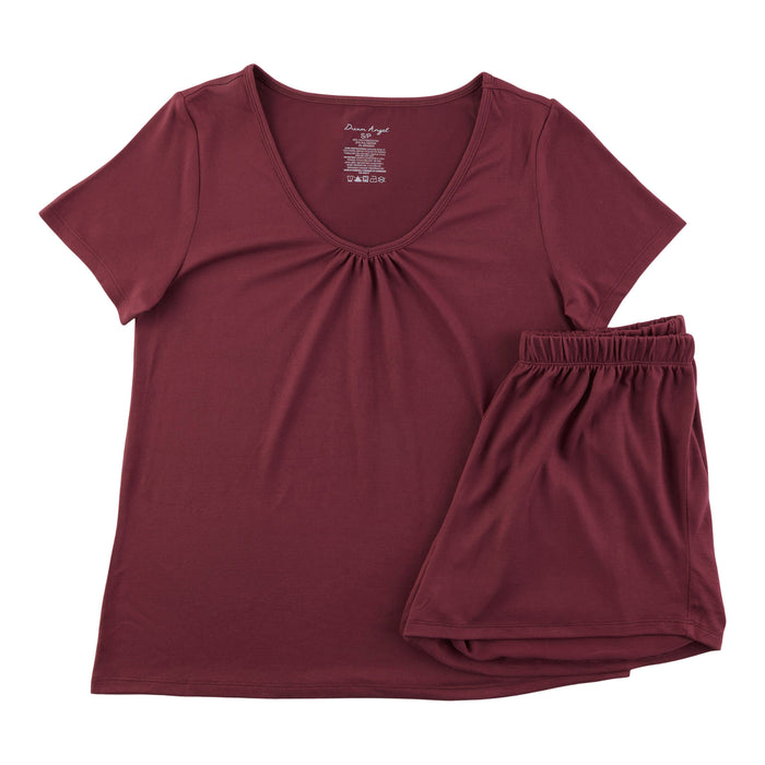Women's Assorted Short Sleeve Boxer PJ Set, 2-Piece