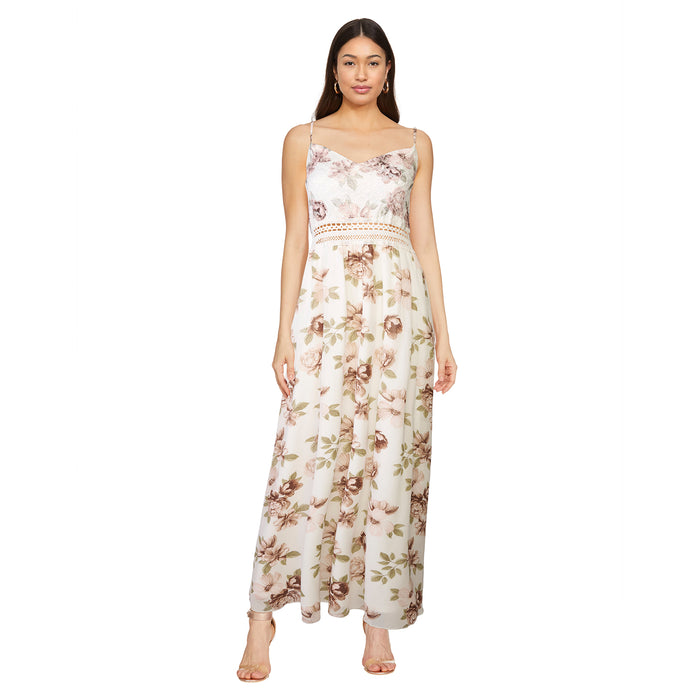 Robe en mousseline et dentelle lily morgan pour femmes