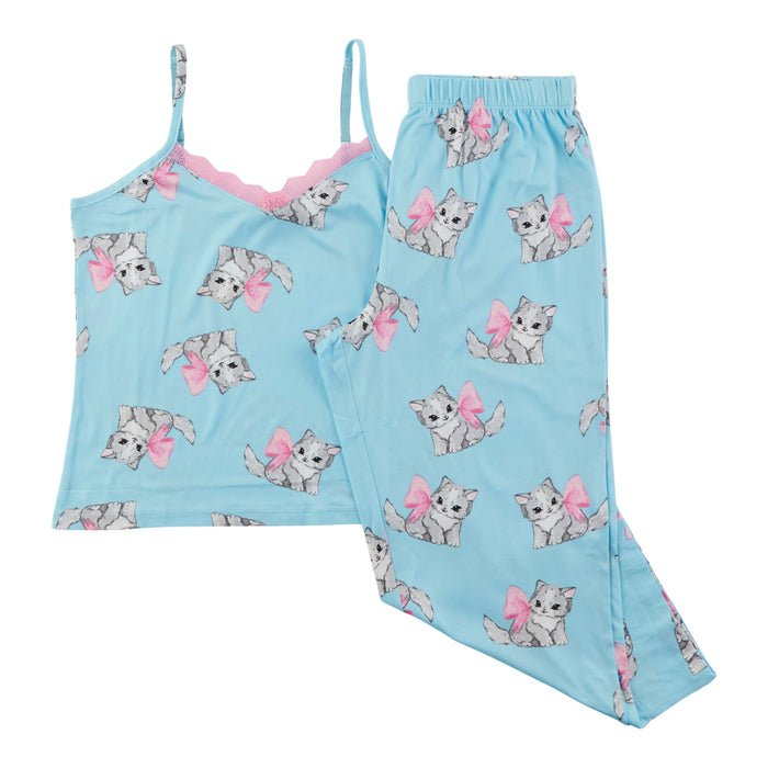Women's V-Neck Camisole PJ Set, 2-Piece