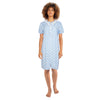 Carisma Women's Printed Front Zip Duster Nightgown